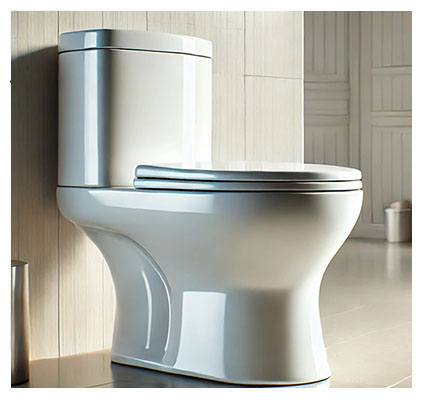 WC classique installé par un plombier